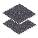 2Pcs 20V 25W Solar Panel 30A Solar Charge Controller Cable Set Photovoltaic System Kit