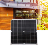 2Pcs 20V 25W Solar Panel 30A Solar Charge Controller Cable Set Photovoltaic System Kit