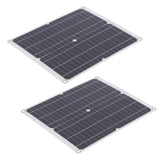 2Pcs Portable 25W Solar Panel Board 20V 60A Solar Charge Controller for Camping Emergency