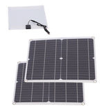 2Pcs Portable 25W Solar Panel Board 20V 60A Solar Charge Controller for Camping Emergency