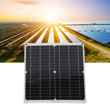 2Pcs Portable 25W Solar Panel Board 20V 60A Solar Charge Controller for Camping Emergency