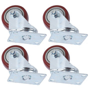 4PCS Heavy Caster 360° Rotation Plate PU Universal Wheel for Furniture Shopping Cart3in 220lb Single Load Capacity In Australia - Darrahopens