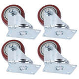 4PCS Heavy Caster 360° Rotation Plate PU Universal Wheel for Furniture Shopping Cart3in 220lb Single Load Capacity In Australia - Darrahopens