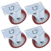 4PCS Heavy Caster 360° Rotation Plate PU Universal Wheel for Furniture Shopping Cart4in 242lb Single Load Capacity In Australia - Darrahopens