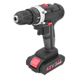42V Cordless Electric Drill 2‑Variable Speed Portable Zinc Alloy Screwdriver 350/1400rpm