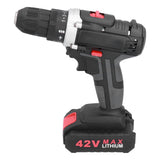 42V Cordless Electric Drill 2‑Variable Speed Portable Zinc Alloy Screwdriver 350/1400rpm