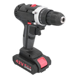 42V Cordless Electric Drill 2‑Variable Speed Portable Zinc Alloy Screwdriver 350/1400rpm