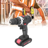 42V Cordless Electric Drill 2‑Variable Speed Portable Zinc Alloy Screwdriver 350/1400rpm
