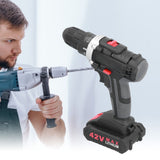 42V Cordless Electric Drill 2‑Variable Speed Portable Zinc Alloy Screwdriver 350/1400rpm