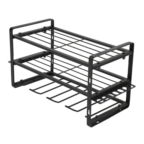 Drill Organizer Black Drill Holder 150lb Load Bearing Wall Mount Tool Rack with Full Accessories for Garage Workshop In Australia - Darrahopens