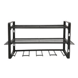 Drill Organizer Black Drill Holder 150lb Load Bearing Wall Mount Tool Rack with Full Accessories for Garage Workshop