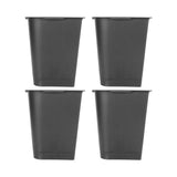 4 Pcs 8in Black Trapezoid Heavy Duty Bed Chair Risers Feet Leg Lift Furniture Extra Raisers Stand Black