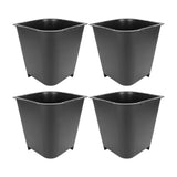 4 Pcs 8in Black Trapezoid Heavy Duty Bed Chair Risers Feet Leg Lift Furniture Extra Raisers Stand Black