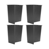 4 Pcs 8in Black Trapezoid Heavy Duty Bed Chair Risers Feet Leg Lift Furniture Extra Raisers Stand Black