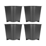 4 Pcs 8in Black Trapezoid Heavy Duty Bed Chair Risers Feet Leg Lift Furniture Extra Raisers Stand Black