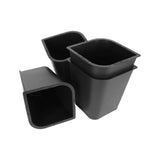4 Pcs 8in Black Trapezoid Heavy Duty Bed Chair Risers Feet Leg Lift Furniture Extra Raisers Stand Black