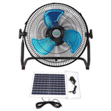 Solar Powered Floor Fan 15W 12 Gear Speed Digital Display Rechargeable Floor Fan for Outdoor Camping Fishing 100‑240V US Plug In Australia - Darrahopens