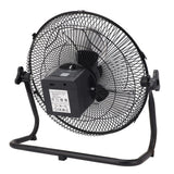 Solar Powered Floor Fan 15W 12 Gear Speed Digital Display Rechargeable Floor Fan for Outdoor Camping Fishing 100‑240V US Plug