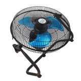 Solar Powered Floor Fan 15W 12 Gear Speed Digital Display Rechargeable Floor Fan for Outdoor Camping Fishing 100‑240V US Plug