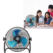 Solar Powered Floor Fan 15W 12 Gear Speed Digital Display Rechargeable Floor Fan for Outdoor Camping Fishing 100‑240V US Plug