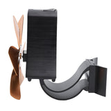 6 Blade Magnet Wall Mount Heat Powered Stove Fan Pipe Fireplace Fan Magnetic Installation for Wood Log Burners Gold In Australia - Darrahopens