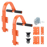2Pack Ladder Stabilizer Roof Hook with Wheels Steel Strong Grip Easy Install Portable Ladder Attachment for Roof Ridge