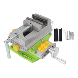 3 Inch Drill Press Vise 2 Way Movement Aluminum Alloy Cross Sliding Flat Vise for Bench Drilling Variable Milling