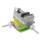 3 Inch Drill Press Vise 2 Way Movement Aluminum Alloy Cross Sliding Flat Vise for Bench Drilling Variable Milling