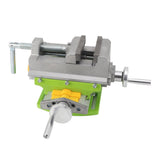 3 Inch Drill Press Vise 2 Way Movement Aluminum Alloy Cross Sliding Flat Vise for Bench Drilling Variable Milling