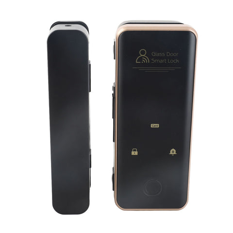 Smart Glass Door Safety Lock Glass Door Fingerprint Password Lock Keyless Door Entry Lock with Attendance for Home Office