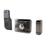 Door Smart Lock Keyless Entry Lock Fingerprint Password Card and Key Unlock IP66 Waterproof Smart Entry Lock for Outdoor Courtyard