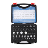 44pcs Nut and Bolt Thread Checker Inch Metric Nut and Bolt Gauges with Case for Size Check On Tricky Narrow Area Black and Silver