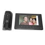 Video Intercom System 7 Inch Color LCD Wired HD Video Doorbell Door Phone System for Villa House Office Apartment 100‑240V EU Plug
