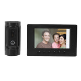 Video Intercom System 7 Inch Color LCD Wired HD Video Doorbell Door Phone System for Villa House Office Apartment 100‑240V EU Plug