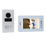 Wired Video Doorbell System 7 Inch Color HD Screen Visual Intercom Doorbell Swipe Card Intelligent Electronic Doorbell 100‑240V EU Plug
