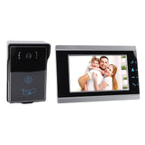 7 Inch AHD LCD Screen Wired Video Intercom Doorbell System 1080P IR Night Vision ID Card Camera Dual Way Intercom for Villa Home AC 100‑240V US Plug