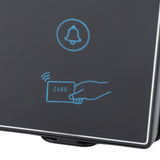 7 Inch AHD LCD Screen Wired Video Intercom Doorbell System 1080P IR Night Vision ID Card Camera Dual Way Intercom for Villa Home AC 100‑240V EU Plug