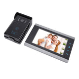7 Inch AHD LCD Screen Wired Video Intercom Doorbell System 1080P IR Night Vision ID Card Camera Dual Way Intercom for Villa Home AC 100‑240V EU Plug