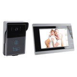 7 Inch AHD LCD Screen Wired Video Intercom Doorbell System 1080P IR Night Vision ID Card Camera Dual Way Intercom for Villa Home AC 100‑240V EU Plug