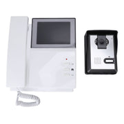 Video Doorbell Intercom System Corded Telephone Type Anti Interference Adjustable Night Vision 4.3 Inch Color Digital LCD Visual Intercom Doorbell US Plug AC100‑240V