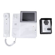 Video Doorbell Intercom System Corded Telephone Type Anti Interference Adjustable Night Vision 4.3 Inch Color Digital LCD Visual Intercom Doorbell US Plug AC100‑240V