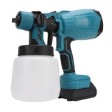 Paint Sprayer 200W 100ML Pot 3 Patterns Adjustable Flow Cordless Spray Paint Gun for Fence Furniture Wall Door EU Plug 100‑240V