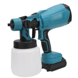 Paint Sprayer 200W 100ML Pot 3 Patterns Adjustable Flow Cordless Spray Paint Gun for Fence Furniture Wall Door EU Plug 100‑240V