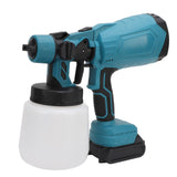 Paint Sprayer 200W 100ML Pot 3 Patterns Adjustable Flow Cordless Spray Paint Gun for Fence Furniture Wall Door EU Plug 100‑240V
