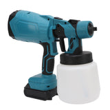 Paint Sprayer 200W 100ML Pot 3 Patterns Adjustable Flow Cordless Spray Paint Gun for Fence Furniture Wall Door US Plug 100‑240V
