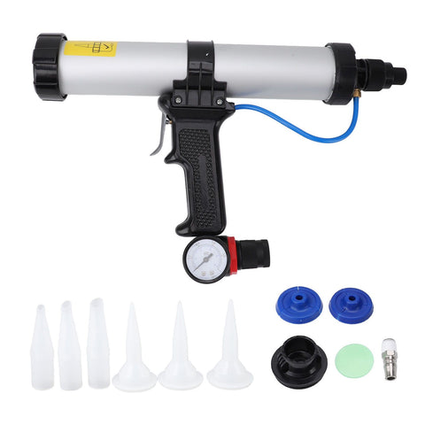 Pneumatic Caulking Tool Aluminum Alloy Compact Pneumatic Cartridge Applicator for Home Decoration 400ml