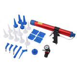 600ml Air Caulking Device Pneumatic Caulk Tool Nozzle Scraper Set G1/4 Seam Tools for Building Home Renovation with Adjustable Valve