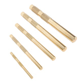 Drift Punch Set Knurled 1/4inch 3/8inch 1/2inch 5/8inch 3/4inch Brass Drift Punch Tool for Automotive Repair Gas