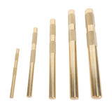 Drift Punch Set Knurled 1/4inch 3/8inch 1/2inch 5/8inch 3/4inch Brass Drift Punch Tool for Automotive Repair Gas