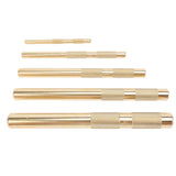 Drift Punch Set Knurled 1/4inch 3/8inch 1/2inch 5/8inch 3/4inch Brass Drift Punch Tool for Automotive Repair Gas